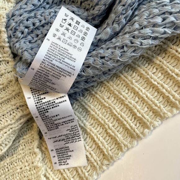 SANDRO Paris Obeline Color Block Openwork Sweater Size 3 (Large) - Picture 12 of 16